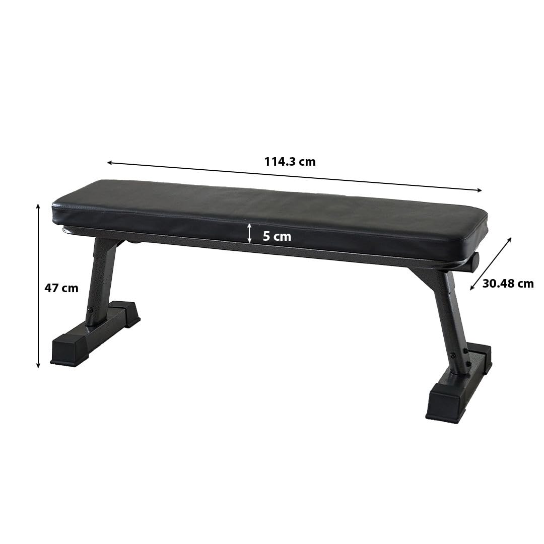 Finer Form Hantelbank – Klappbare Flachbank, 454 kg Kapazität, Kompakt und Vielseitig, Ideal für Home Gym, Ganzkörper-Training, Ab Übungen, Für Männer und Frauen, Fitnessgeräte für zuhause