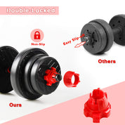 CCLIFE Hanteln Set 2er Kurzhanteln Langhanteln verstellbar Hantelset 20/25/30/40kg professionell Dumbbell mit Verbindungsstahlrohr Gewichten
