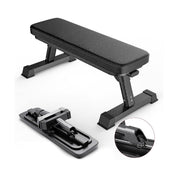 Finer Form Hantelbank – Klappbare Flachbank, 454 kg Kapazität, Kompakt und Vielseitig, Ideal für Home Gym, Ganzkörper-Training, Ab Übungen, Für Männer und Frauen, Fitnessgeräte für zuhause