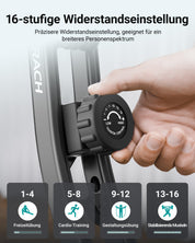 MERACH 4-in-1 Heimtrainer Klappbar, Hometrainer Fahrrad mit LCD Monitor und Handpulsmessung, Magnetisches Ergometer Fitnessbikes mit Bequemem Sitzkissen, 16-Stufiger Magnetwiderstand, Platzsparend