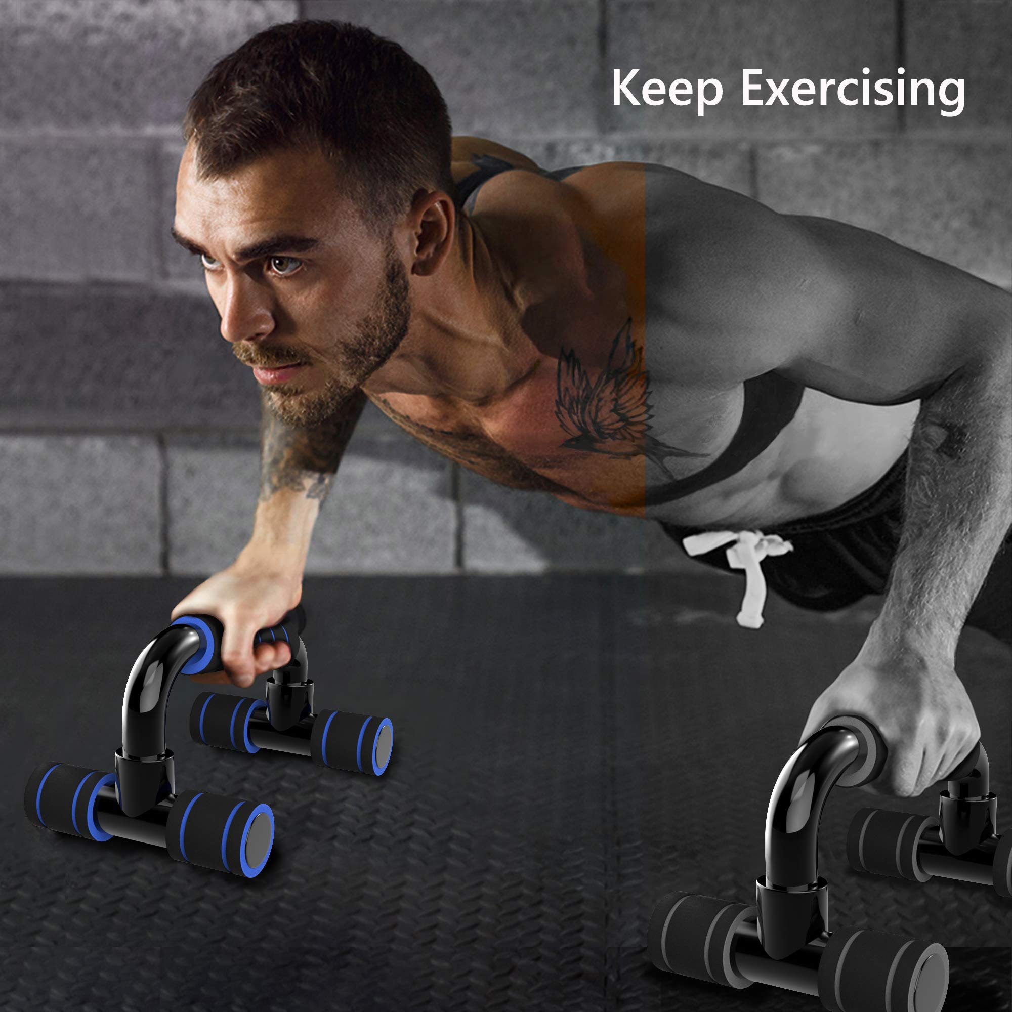 Readaeer Liegestützgriffe Push Up Stand Bars Liegestütze (blau)