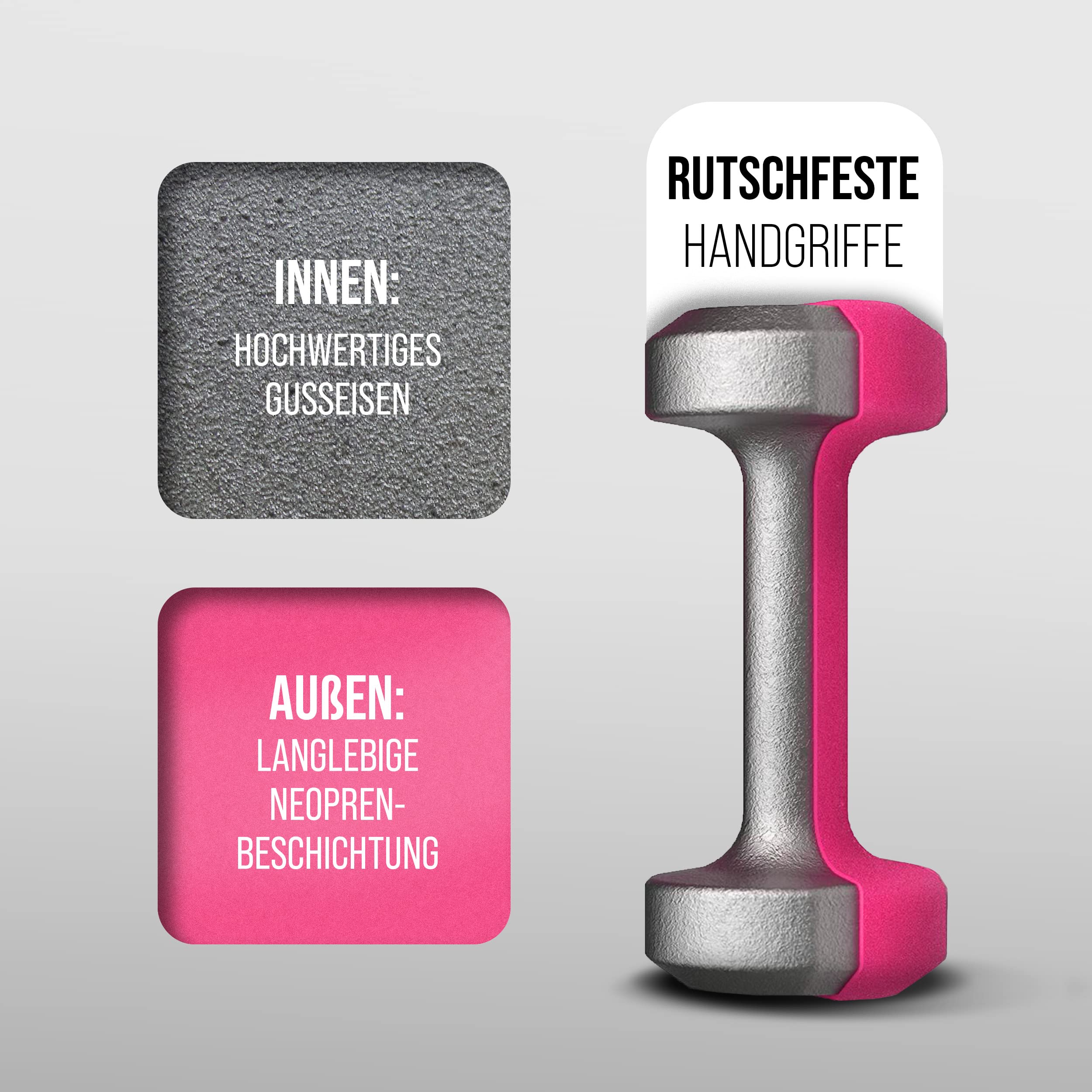 Apollo Hantel Set Kurzhantel Fitness 2x1kg, 2x2kg, 2x3kg inklusive Hantelständer für Kurzhantelset für Frauen & Männer Dumbbell weights 1kg, 2kg, Hanteln 3kg