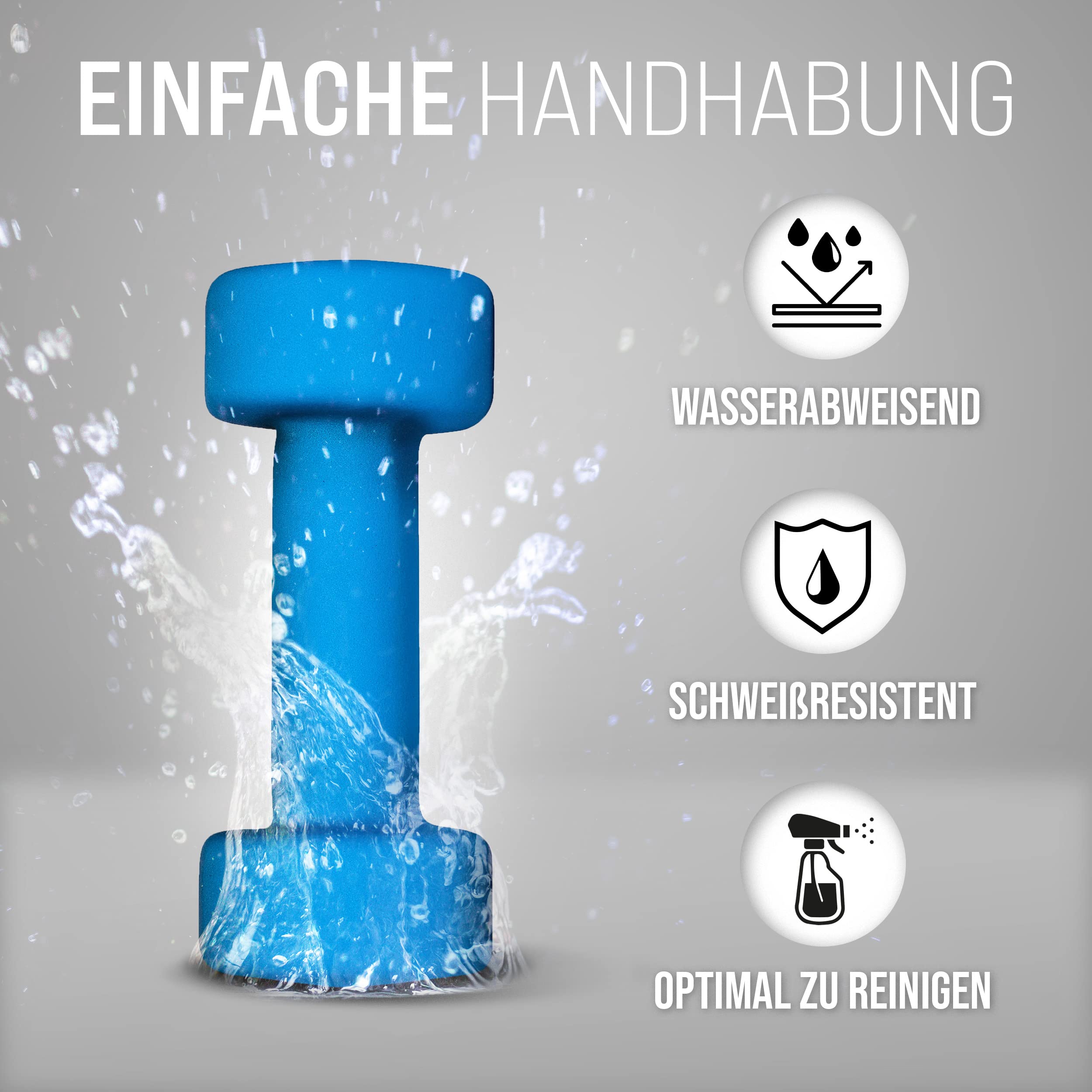 Apollo Hantel Set Kurzhantel Fitness 2x1kg, 2x2kg, 2x3kg inklusive Hantelständer für Kurzhantelset für Frauen & Männer Dumbbell weights 1kg, 2kg, Hanteln 3kg