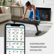 Finer Form Hantelbank – Klappbare Flachbank, 454 kg Kapazität, Kompakt und Vielseitig, Ideal für Home Gym, Ganzkörper-Training, Ab Übungen, Für Männer und Frauen, Fitnessgeräte für zuhause