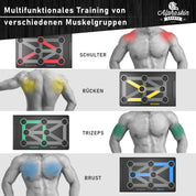 ALPHASKIN Premium Liegestützbrett Set I Verbessertes Konzept 2023 I Liegestützgriffe Homeworkout I 9 in 1 Push Up Bar I Homegym I Fitnessgeräte für Zuhause